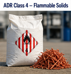 Materiales sólidos inflamables peligrosos transportados bajo la normativa ADR