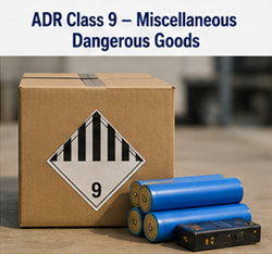 Baterías de litio y materiales peligrosos diversos bajo ADR Clase 9