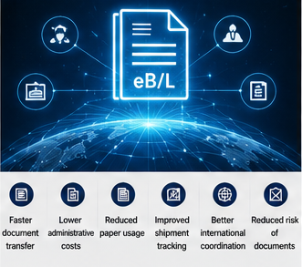 Sistemas logísticos digitales modernos utilizando Bills of Lading electrónicos en el transporte internacional