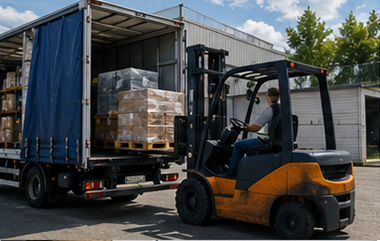 Ventajas del transporte de palés y del envío en grupaje con camiones logísticos, almacenes, palés y operaciones de carga eficientes