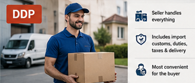 Servicio completo de entrega internacional con despacho de aduanas y entrega final de la carga