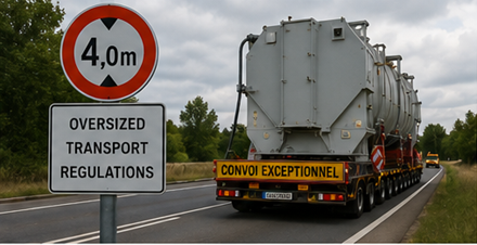Normativa europea de transporte y cumplimiento logístico para cargas sobredimensionadas