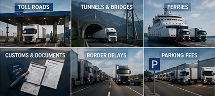 Sistemas de peajes para camiones en Europa y costes del transporte internacional de mercancías