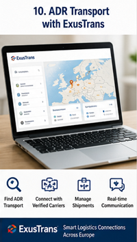 Plataforma logística ADR que conecta a clientes de mercancías peligrosas y transportistas certificados en Europa