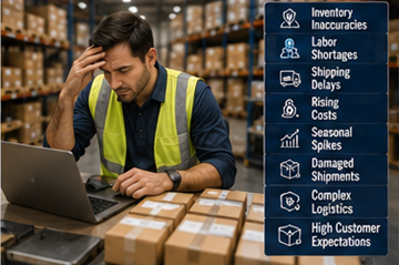 Almacén de fulfillment con alta actividad afrontando retrasos de envío y retos de inventario