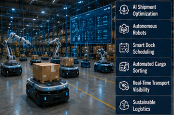 Futura instalación automatizada de cross-docking que utiliza robótica, IA y tecnología logística inteligente