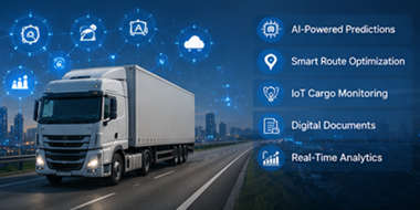 Tecnologías logísticas del futuro con seguimiento de envíos mediante IA, sistemas de transporte inteligentes y visibilidad automatizada de entregas