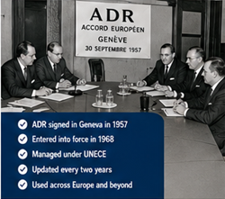 Desarrollo histórico de la reglamentación ADR y del transporte de mercancías peligrosas en Europa