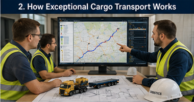 Planificación logística de carga excepcional y operaciones de transporte sobredimensionado
