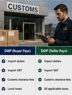 Aranceles, IVA y procedimientos de importación internacional bajo términos de envío DDP y DAP