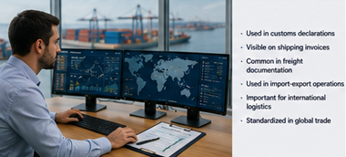 Especialista en aduanas y logística gestionando documentos de envíos internacionales y operaciones comerciales