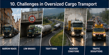 Retos del transporte de carga sobredimensionada por carreteras difíciles e infraestructuras urbanas