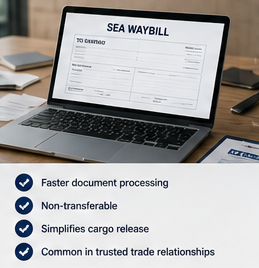 Documentación digital Sea Waybill para el transporte marítimo