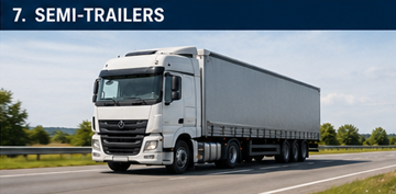 Camión con semirremolque transportando mercancía por una autopista europea