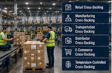 Diferentes tipos de cross-docking utilizados en el transporte y la logística de almacén