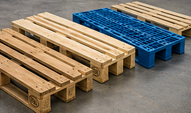 Diferentes tipos de palés, incluidos europalés, palés de madera, palés de plástico y plataformas logísticas de carga