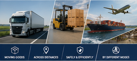 Transporte de mercancías con camiones y logística de carga operando en autopistas europeas