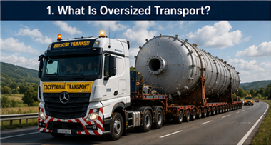 Camión de cargas pesadas transportando carga industrial sobredimensionada por Europa