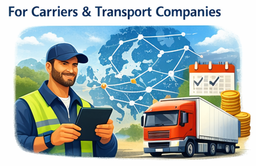 Empresas de transporte y transportistas encuentran trabajos de carga y gestionan rutas digitalmente